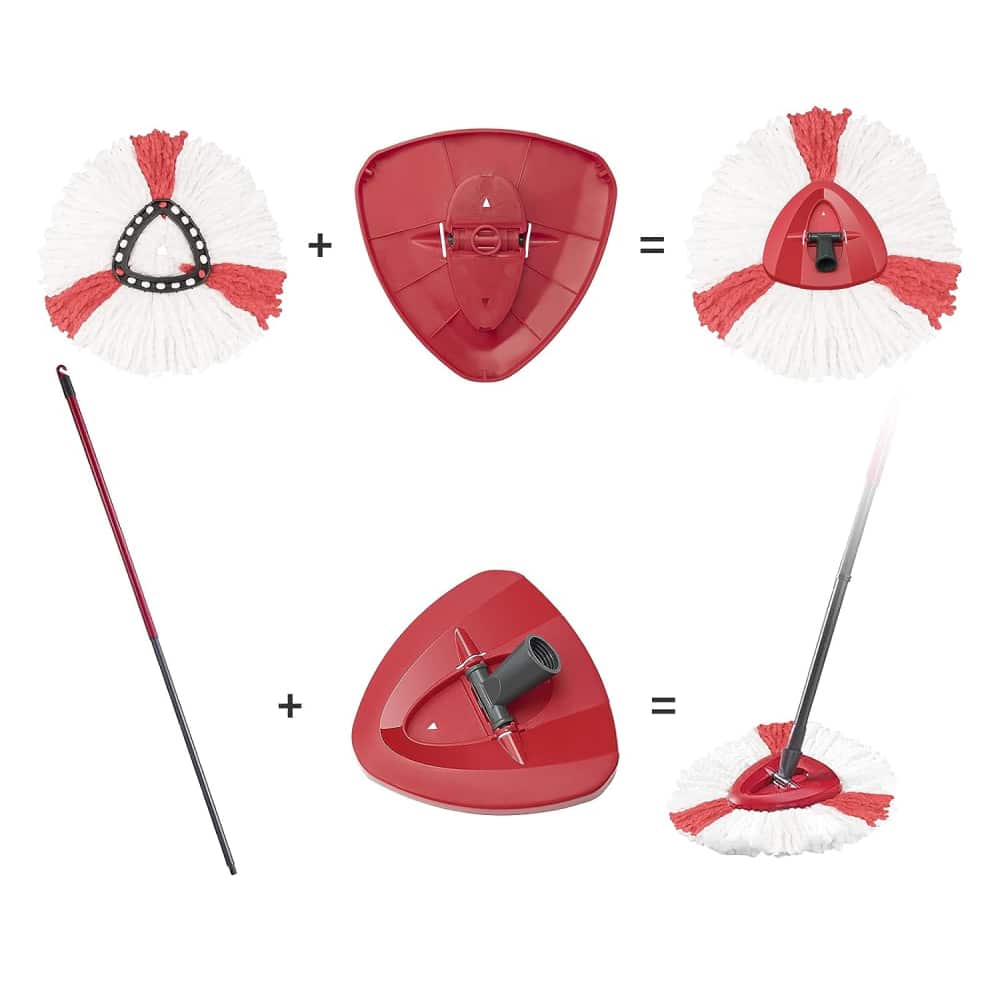 Set tija telescopica, cap de mop si rezerva mop de la Paa-home compatibile cu Vileda Easy Wring/ Turbo / Ultraspin - imagine 5