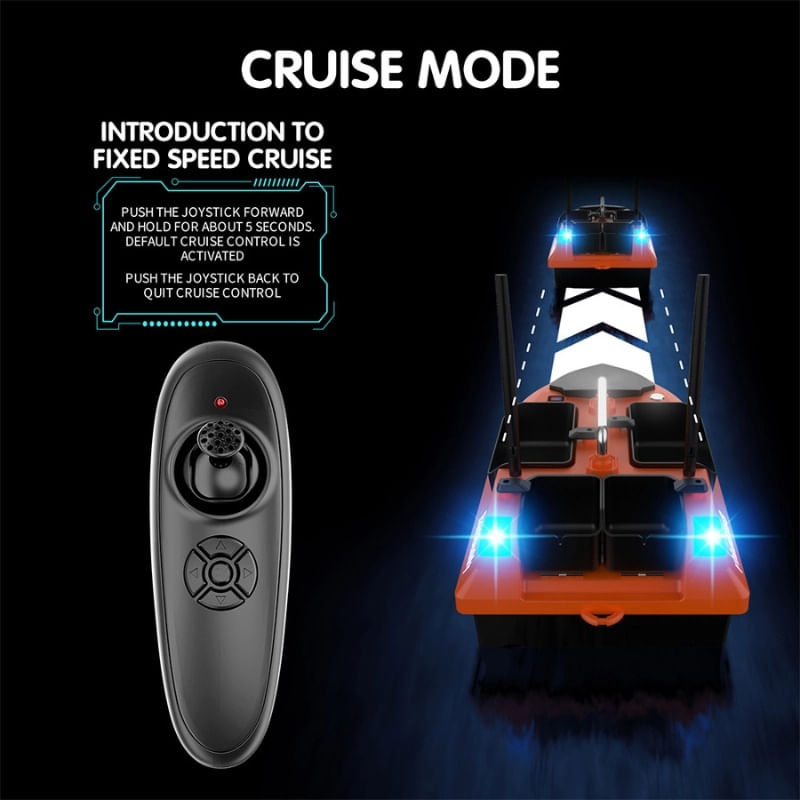 Barca Plantat, Nadit si Momit iUni V802, 18000mAh, 4 cuve, 3kg, 500m, 15km/h, Telecomanda 2.4GHz