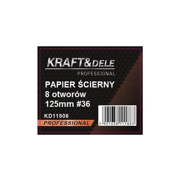 Discuri abrazive, 50 buc P36 125 mm, KD11806, Kraft&Dele