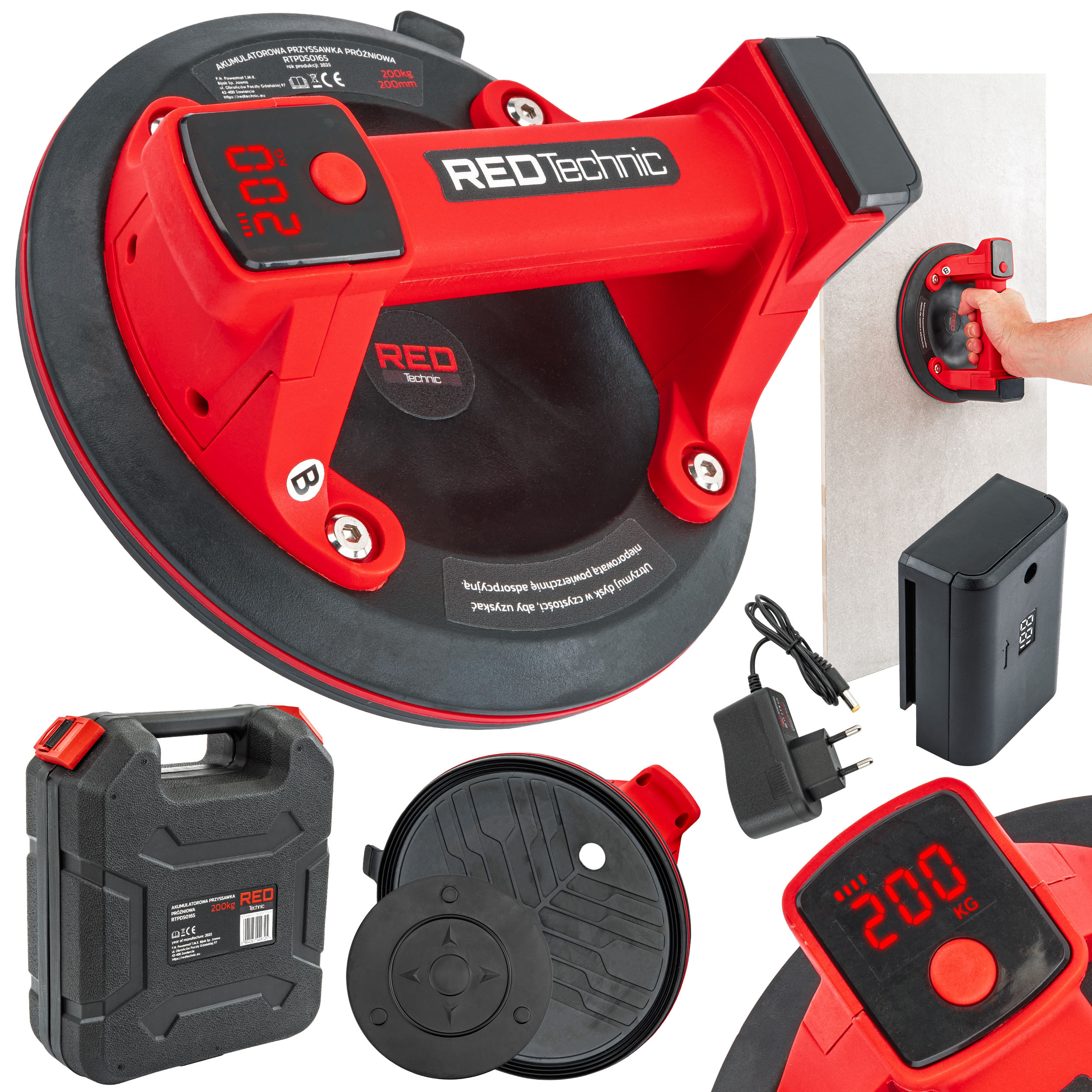 Ventuza cu vid, Red Technic, 200 kg, 200 mm diametru, RTPDS0165 — imaginea 5