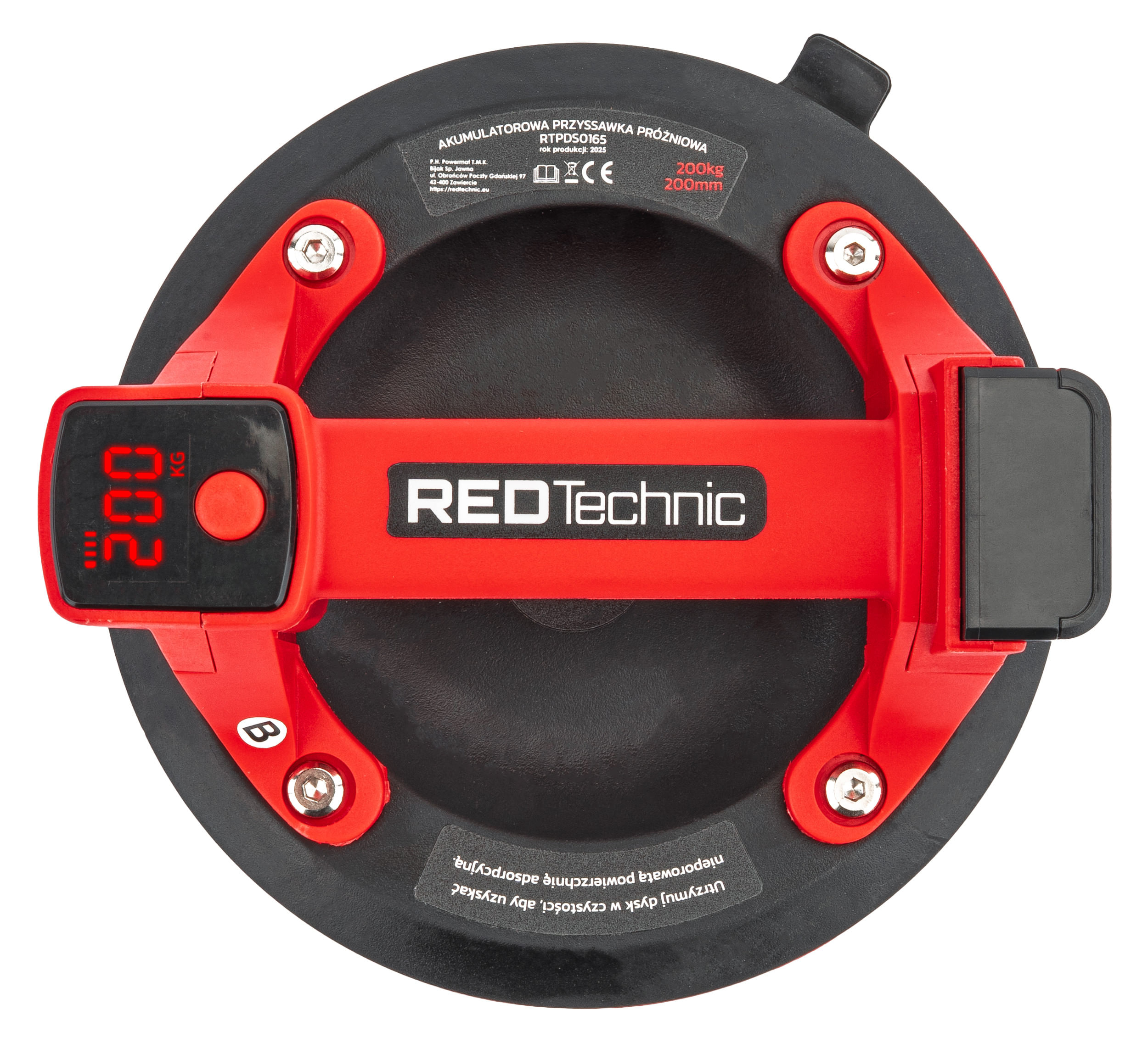 Ventuza cu vid, Red Technic, 200 kg, 200 mm diametru, RTPDS0165 — imaginea 7