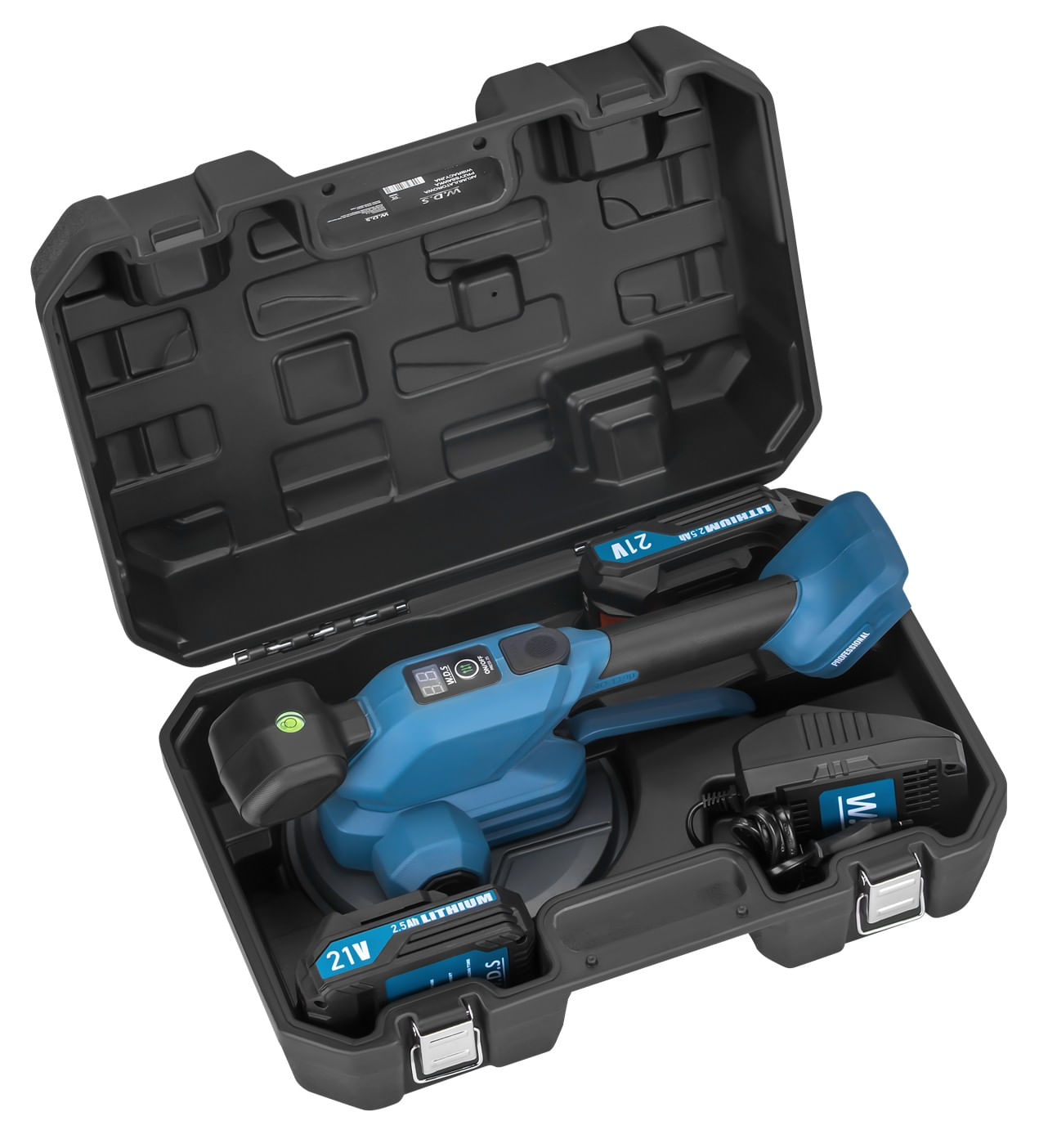 Ventuza vibratoare cu baterie, 190 mm, 21V, 2x baterii 2Ah, 80 kg adsorbtie, WDS2694 — imaginea 2
