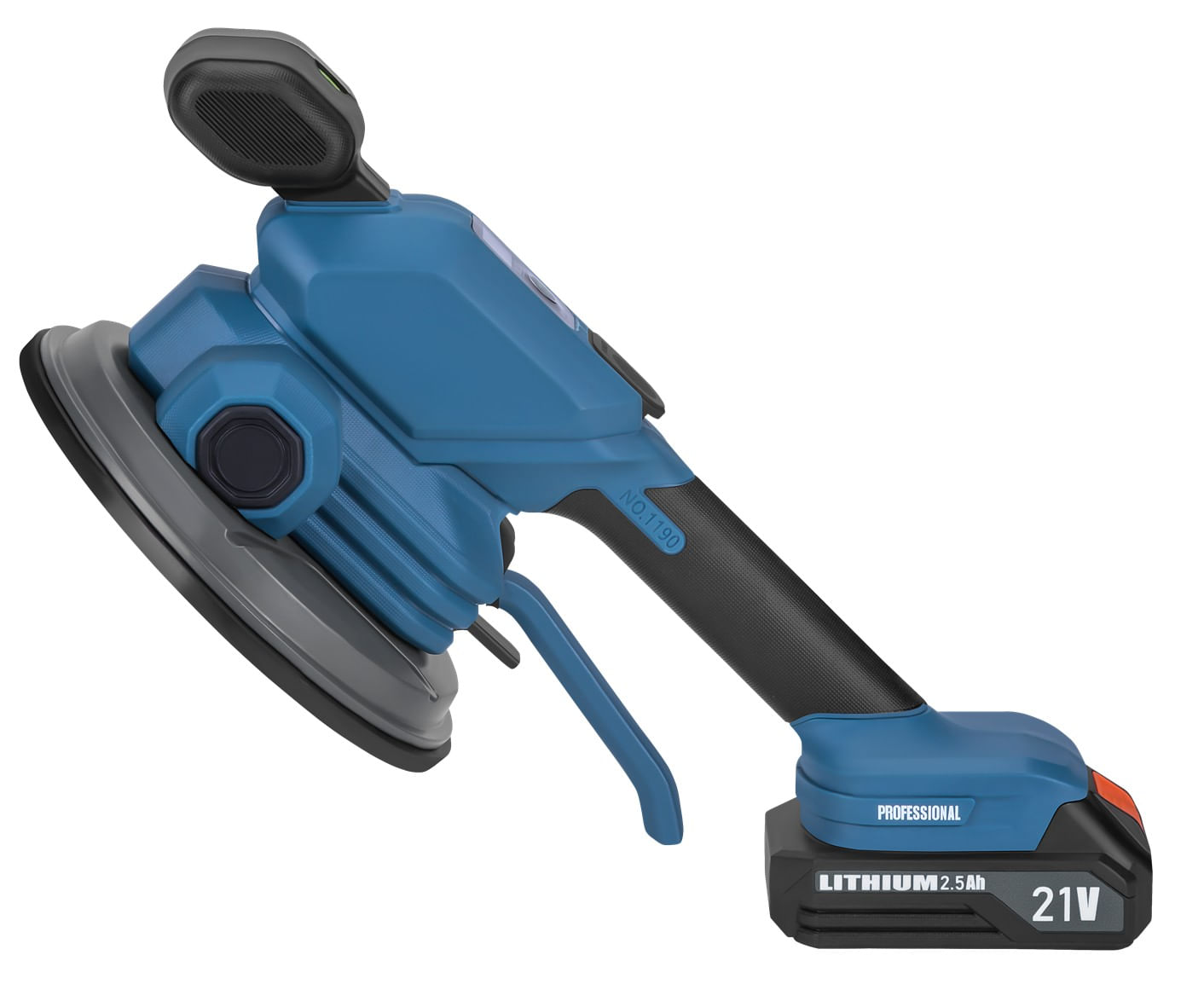 Ventuza vibratoare cu baterie, 190 mm, 21V, 2x baterii 2Ah, 80 kg adsorbtie, WDS2694 — imaginea 5