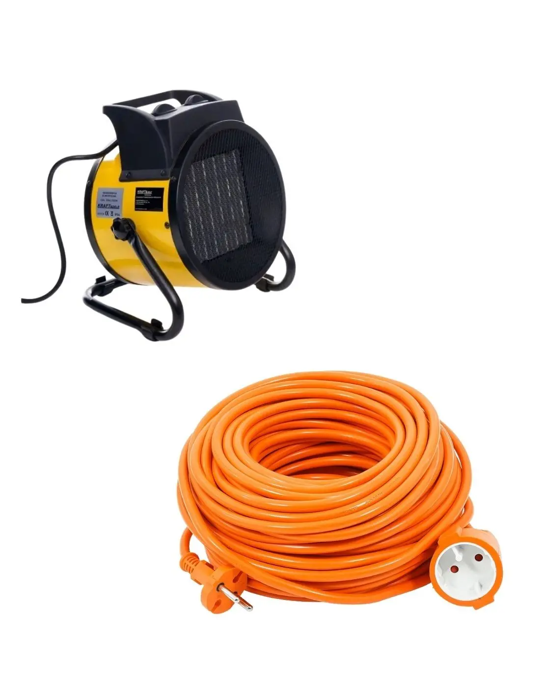 Set aeroterma electrica 3.5 kW si prelungitor 30M, D11728+V70102 — imaginea 5