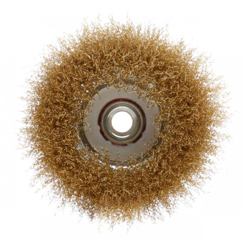 Perie pentru polizor unghiular, Kraft&Dele, din alama, M14, 125mm