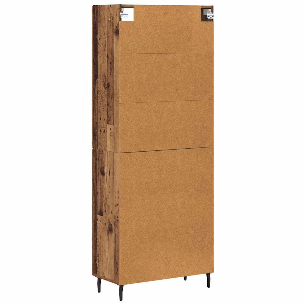 Bufet 2 pcs Lemn Vechi Lemn Stratificat si Sticla — imaginea 3