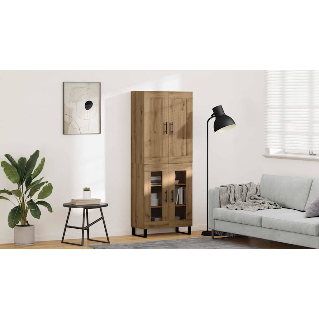 Bufet Stejar Artizanal 69,5 x 34 x 180 cm Lemn compozit — imaginea 2