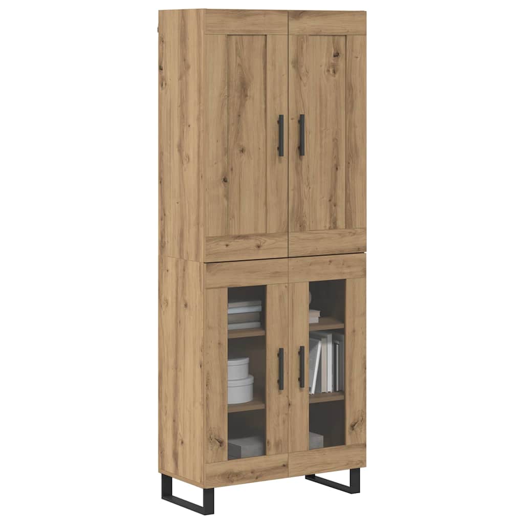 Bufet Stejar Artizanal 69,5 x 34 x 180 cm Lemn compozit — imaginea 4