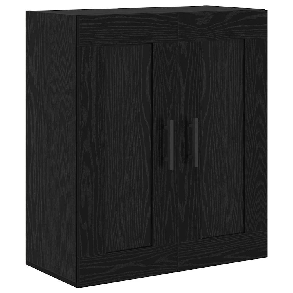Bufet Stejar Negru 69,5 x 34 x 180 cm Lemn compozit — imaginea 6