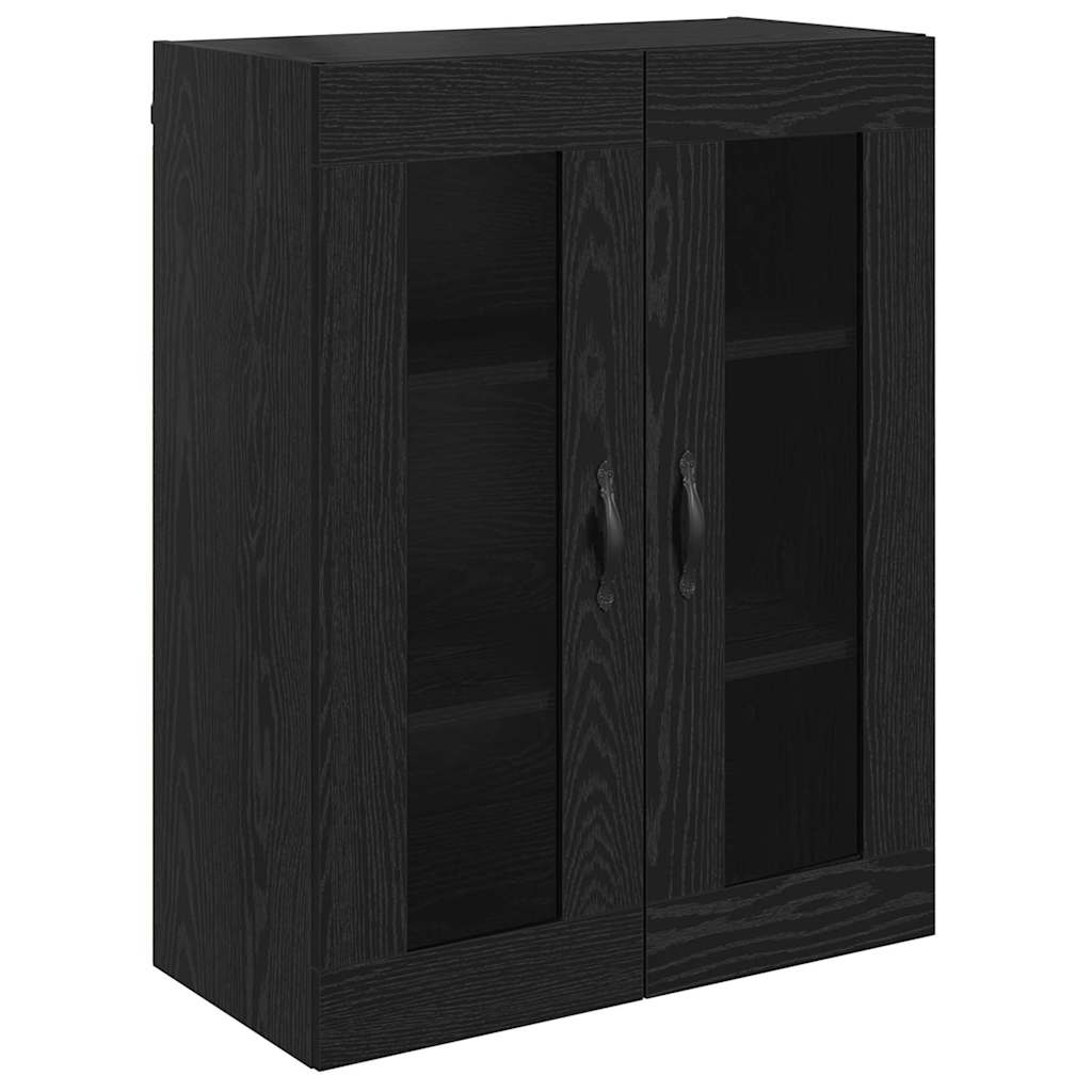 Bufet Stejar Negru 69,5 x 34 x 180 cm Lemn compozit — imaginea 6