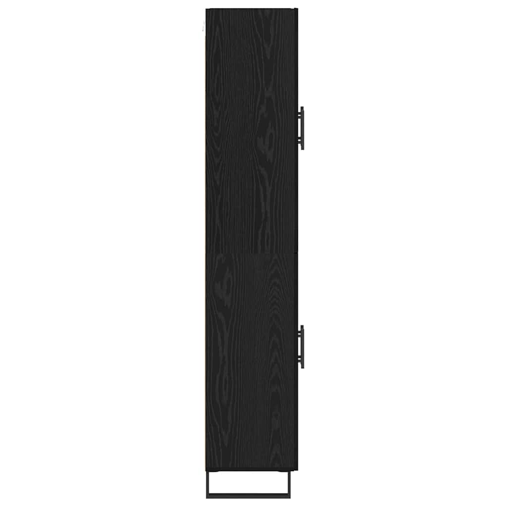 Bufet Stejar Negru 69,5 x 34 x 180 cm Lemn compozit — imaginea 10