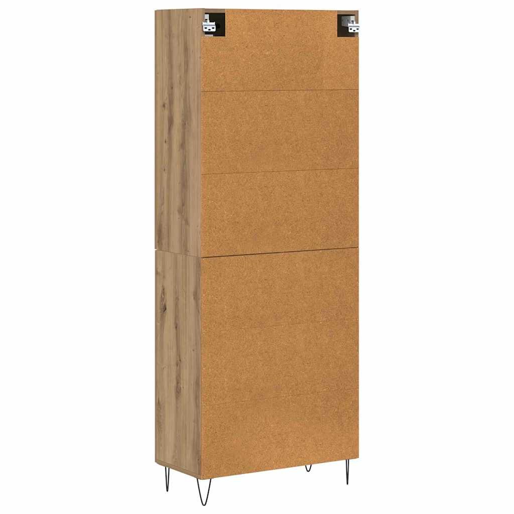 Bufet Stejar Artizanal 69,5 x 34 x 180 cm Lemn compozit — imaginea 3