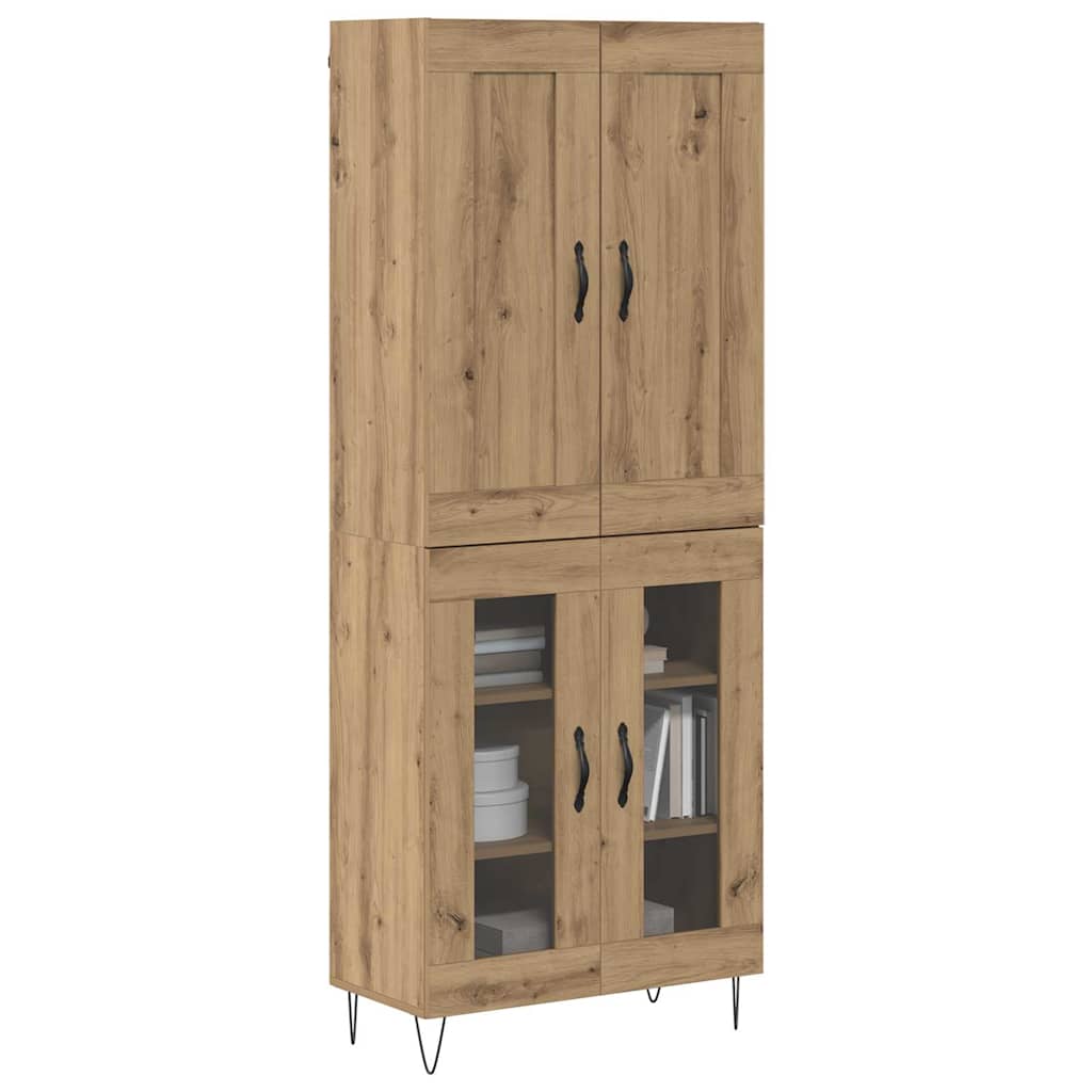Bufet Stejar Artizanal 69,5 x 34 x 180 cm Lemn compozit — imaginea 4