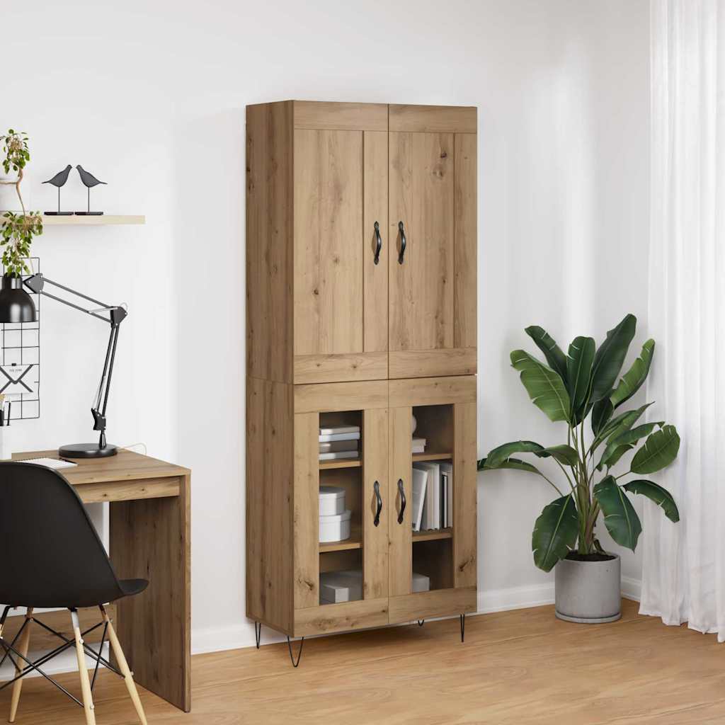 Bufet Stejar Artizanal 69,5 x 34 x 180 cm Lemn compozit — imaginea 5
