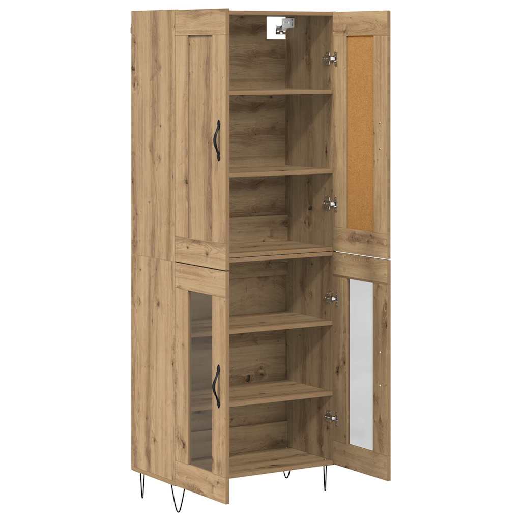 Bufet Stejar Artizanal 69,5 x 34 x 180 cm Lemn compozit — imaginea 8