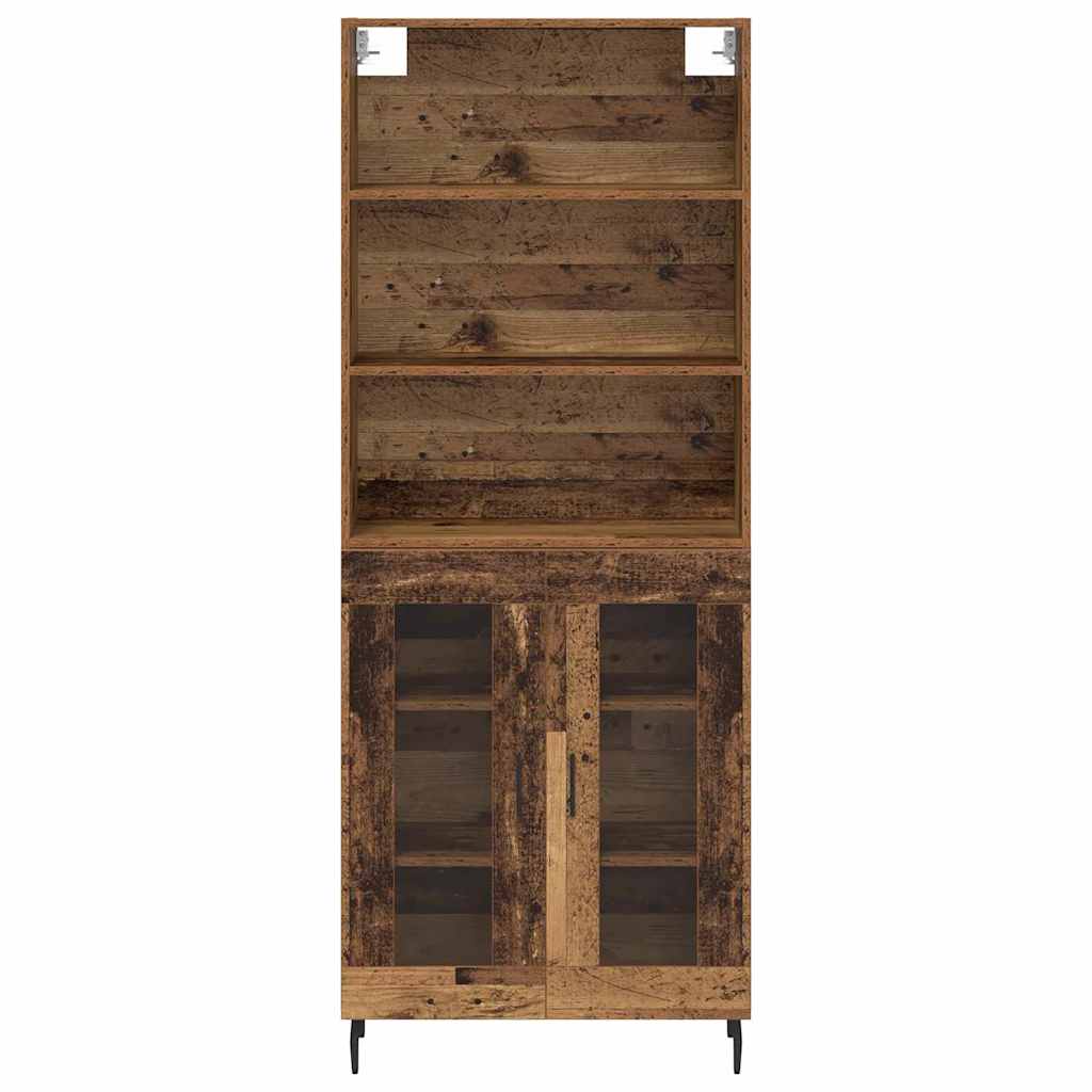 Bufet Lemn Vechi 69,5 x 34 x 180 cm Lemn Stratificat si Sticla — imaginea 9