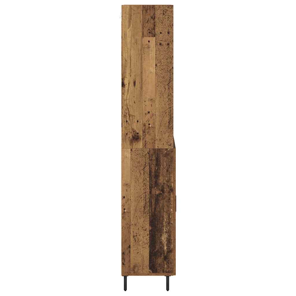 Bufet Lemn Vechi 69,5 x 34 x 180 cm Lemn Stratificat si Sticla — imaginea 10