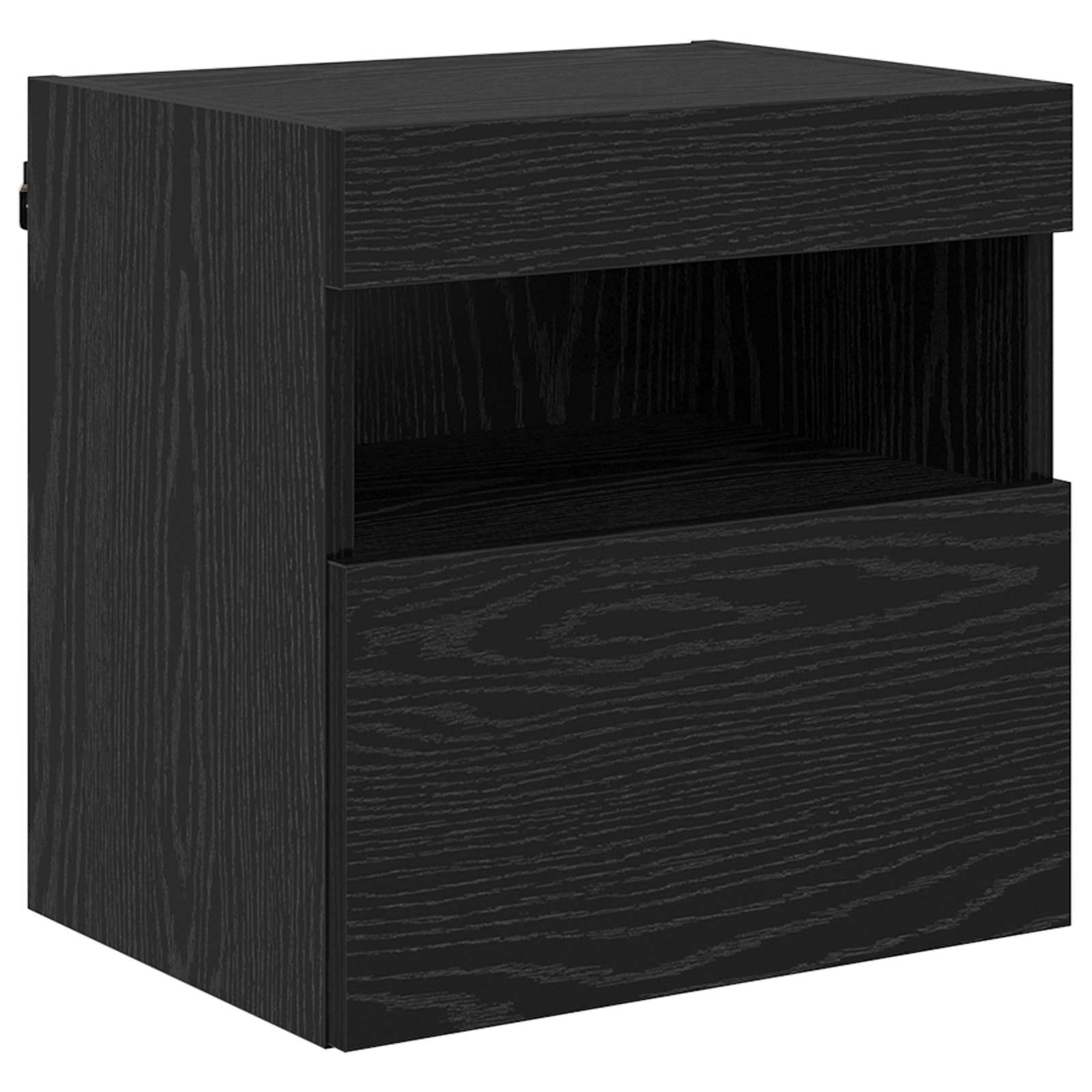 Cabinet TV Pe perete 7 pcs Stejar Negru Lemn compozit — imaginea 7