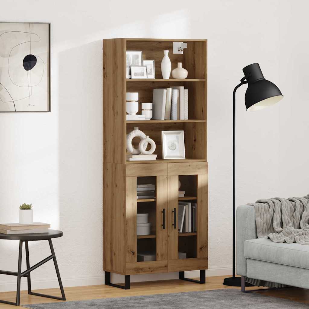 Bufet Stejar Artizanal 69,5 x 34 x 180 cm Lemn compozit — imaginea 2