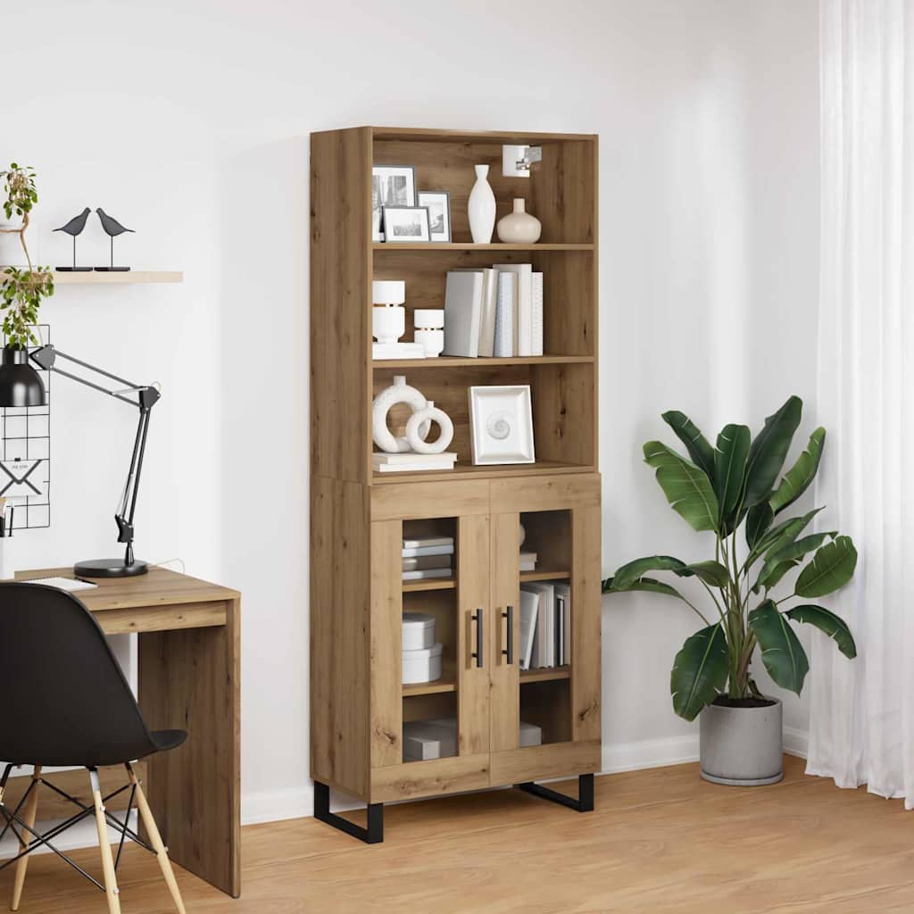 Bufet Stejar Artizanal 69,5 x 34 x 180 cm Lemn compozit — imaginea 5