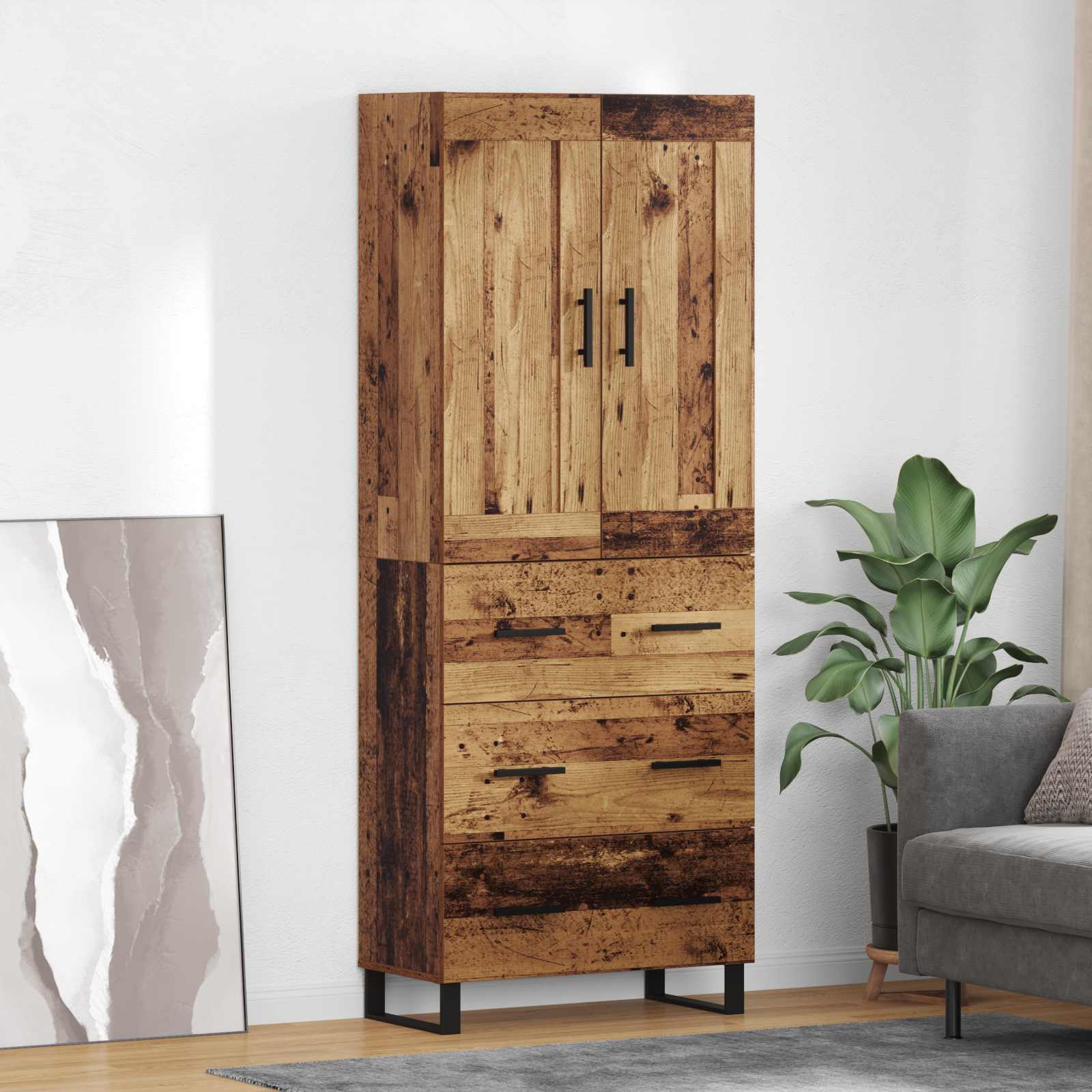 Bufet Lemn vechi 69,5 x 34 x 180 cm Lemn compozit — imaginea 2