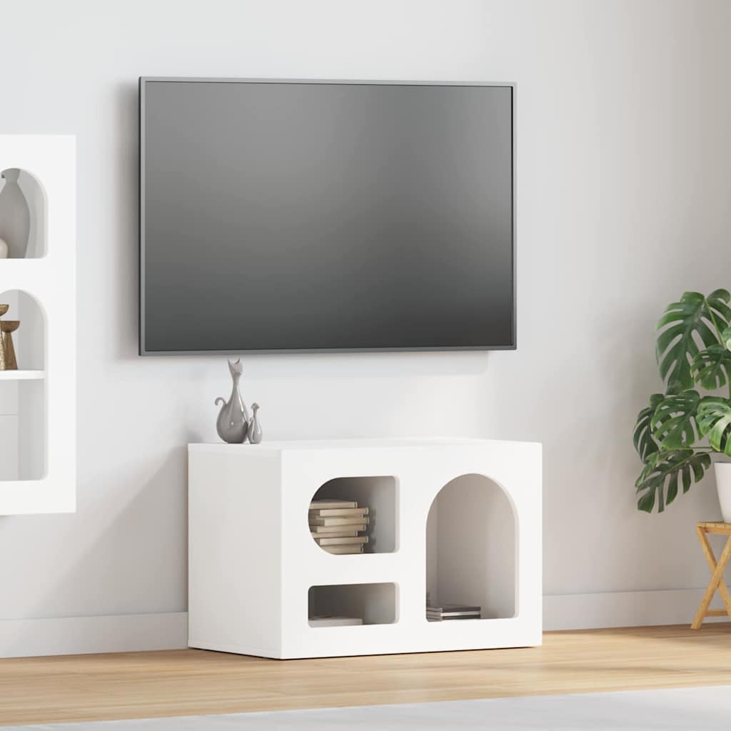 Cabinet TV Alb 60 x 35 x 40 cm Lemn compozit — imaginea 2