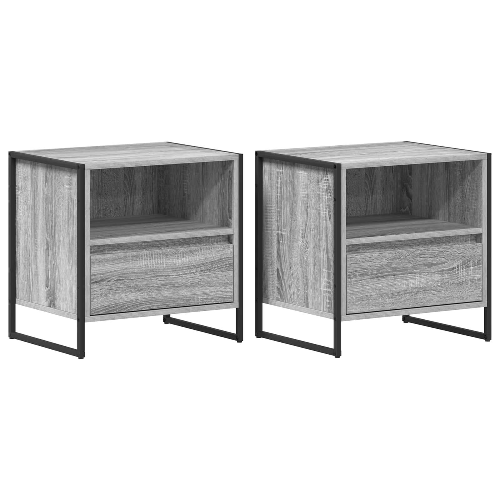 Noptiera 2 pcs Gri Sonoma 50 x 39,5 x 50 cm Lemn compozit