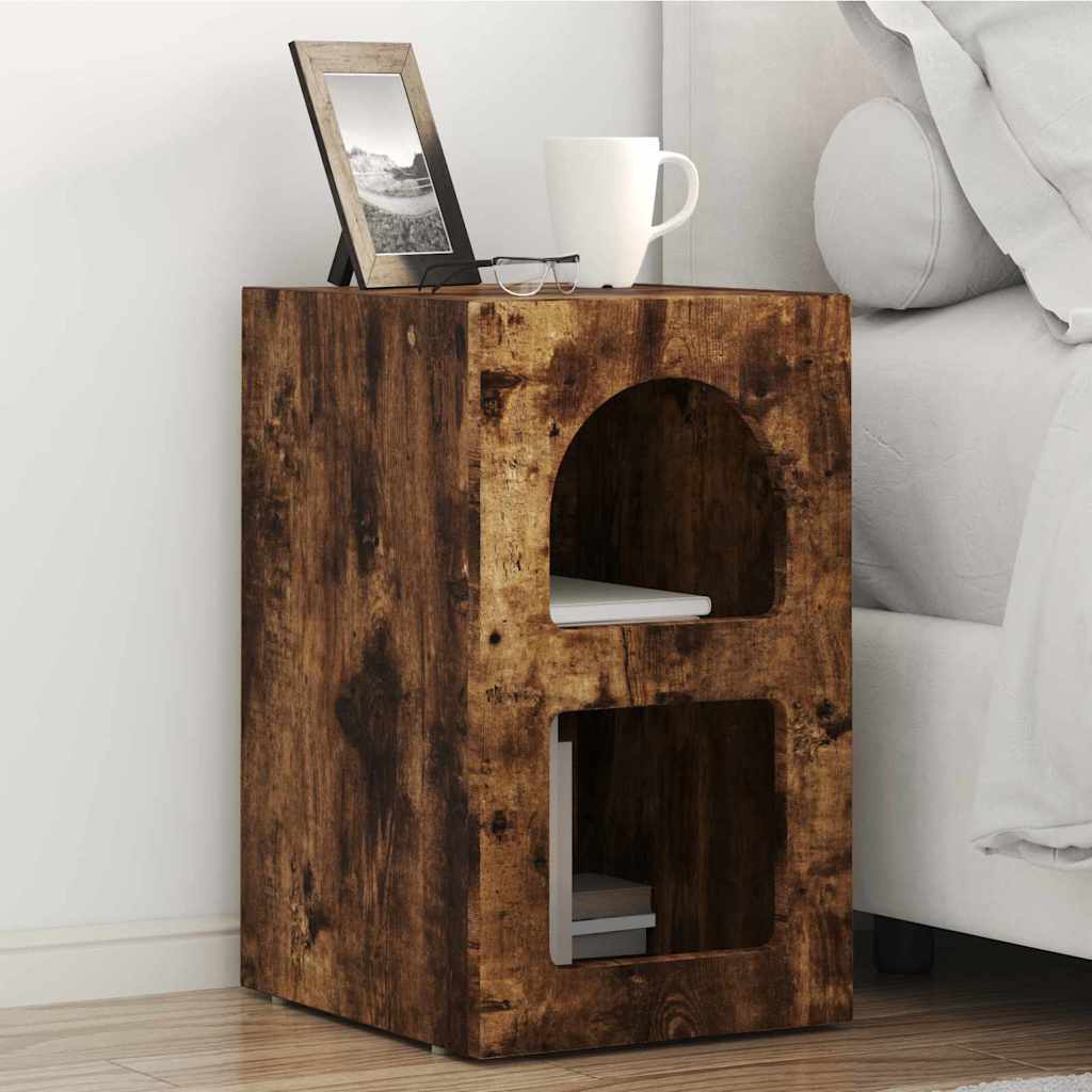 Noptiera Stejar fumuriu 29.5 x 35 x 50 cm Lemn compozit — imaginea 2