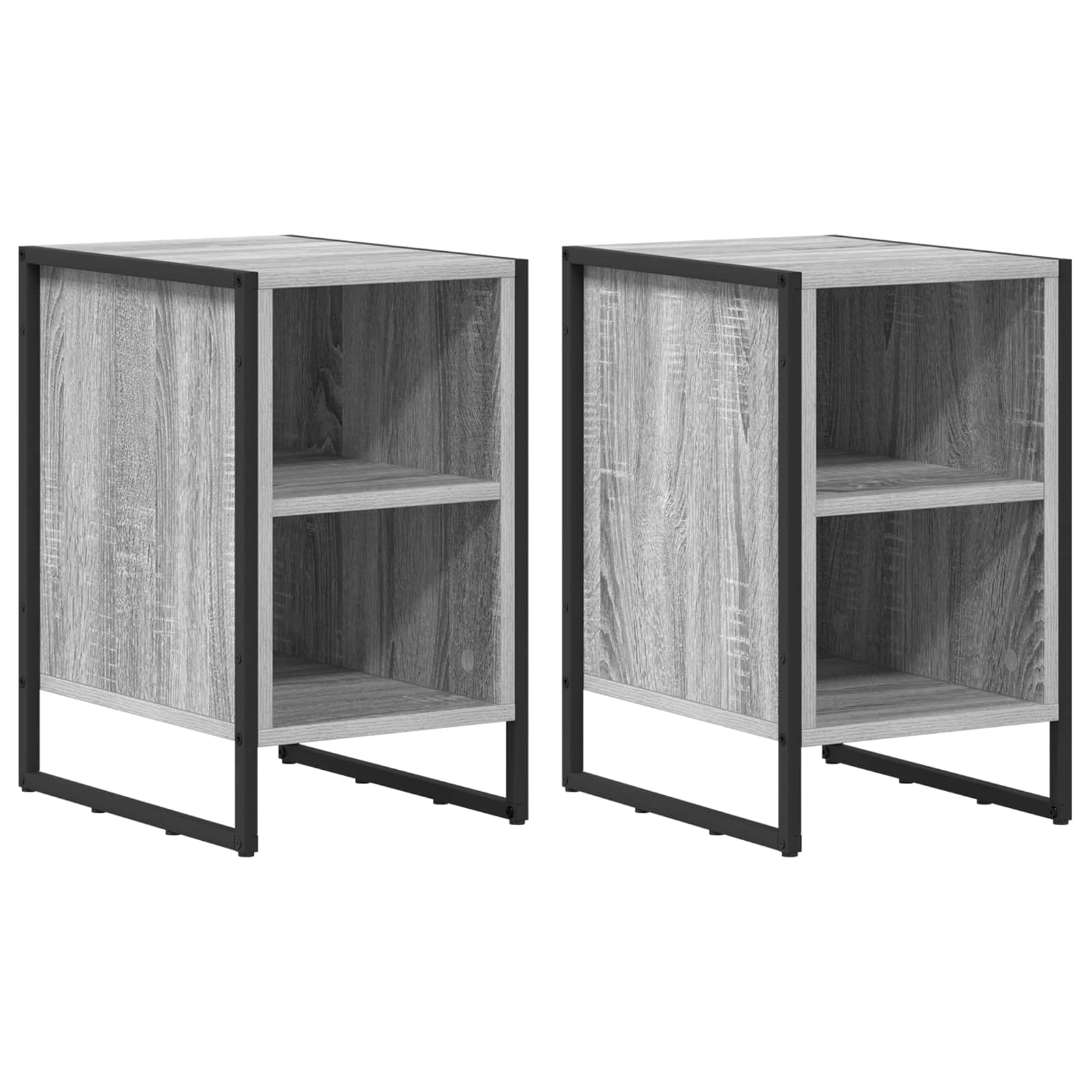 Noptiera 2 pcs Gri Sonoma 39.5 x 30 x 50 cm Lemn compozit