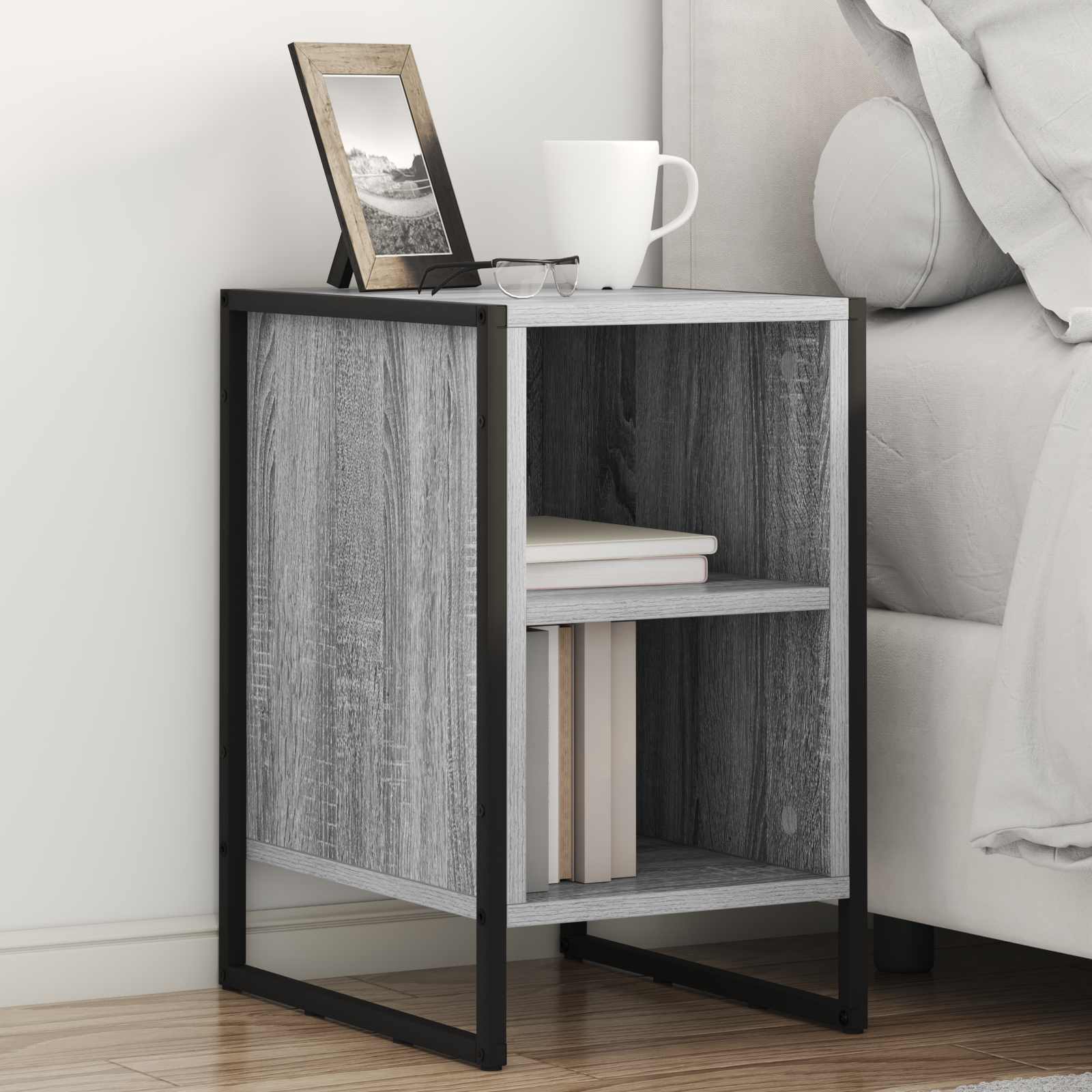 Noptiera 2 pcs Gri Sonoma 39.5 x 30 x 50 cm Lemn compozit — imaginea 2