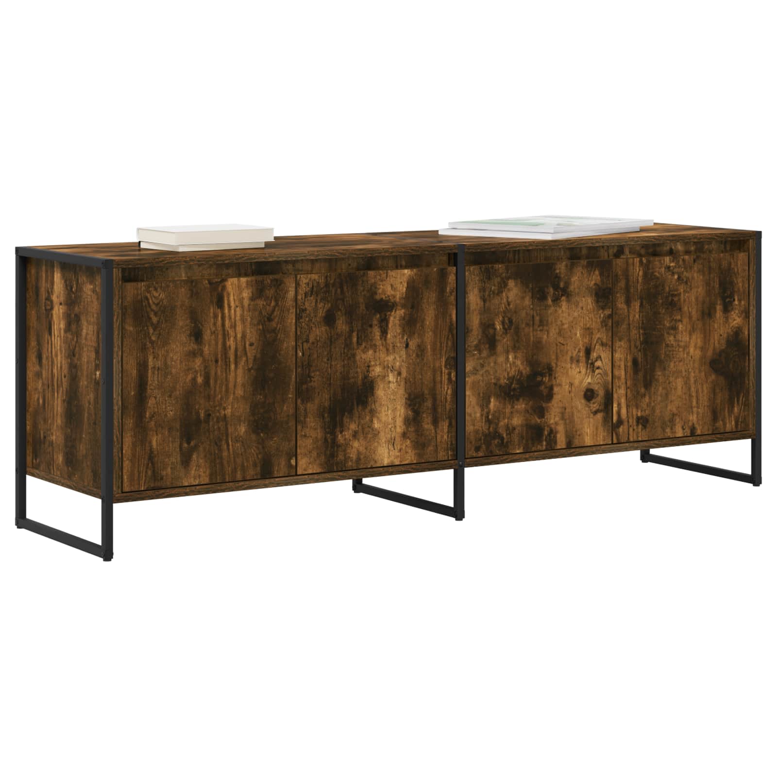 Cabinet TV Stejar fumuriu 140 x 36 x 49.5 cm Lemn compozit — imaginea 3