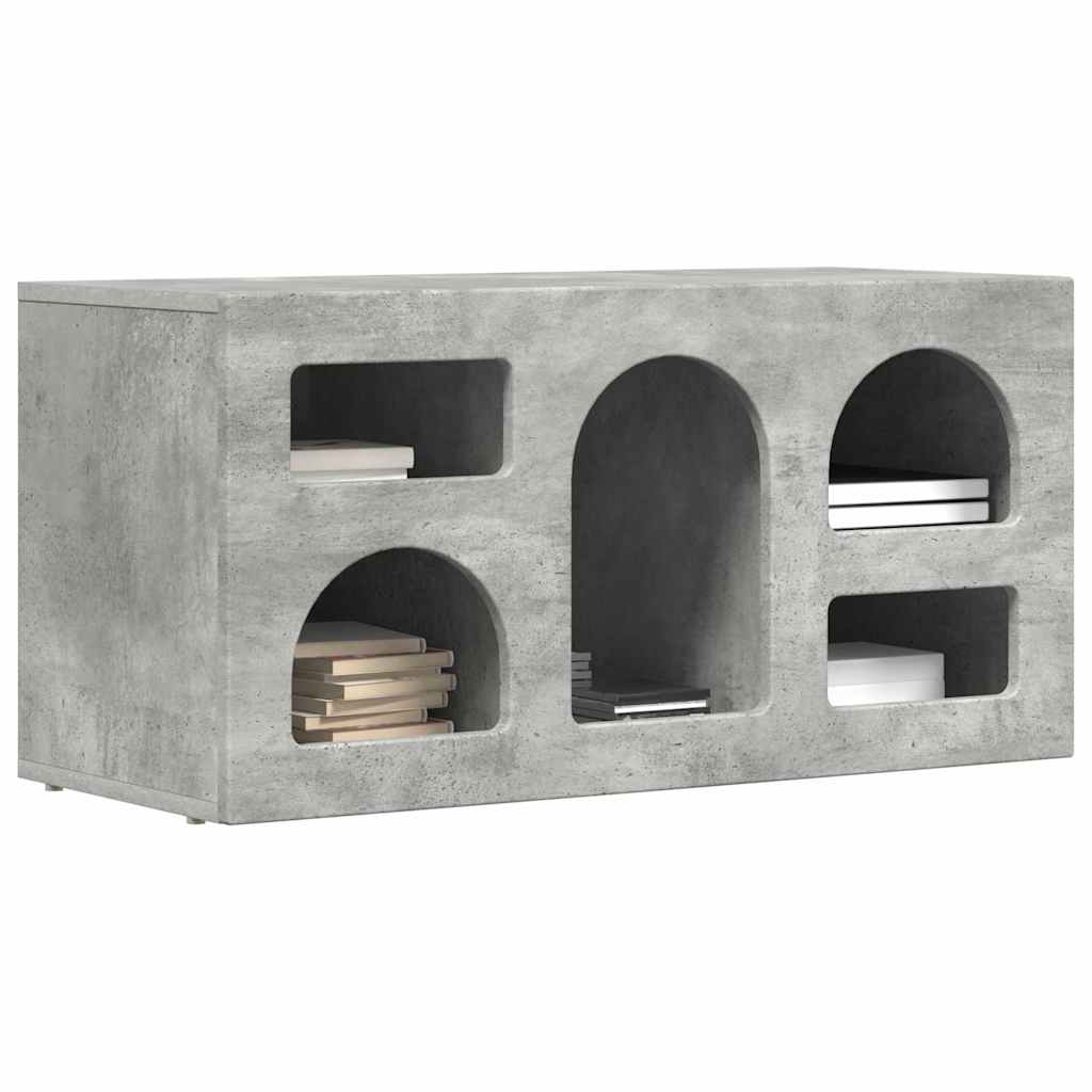 Cabinet TV Gri din beton 80 x 35 x 40 cm Lemn compozit — imaginea 4