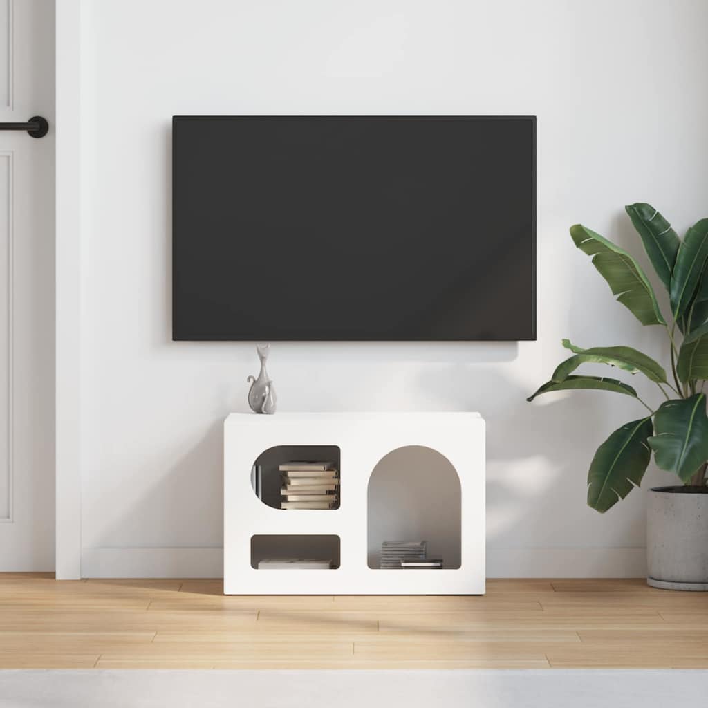 Cabinet TV Alb 60 x 35 x 40 cm Lemn compozit — imaginea 5