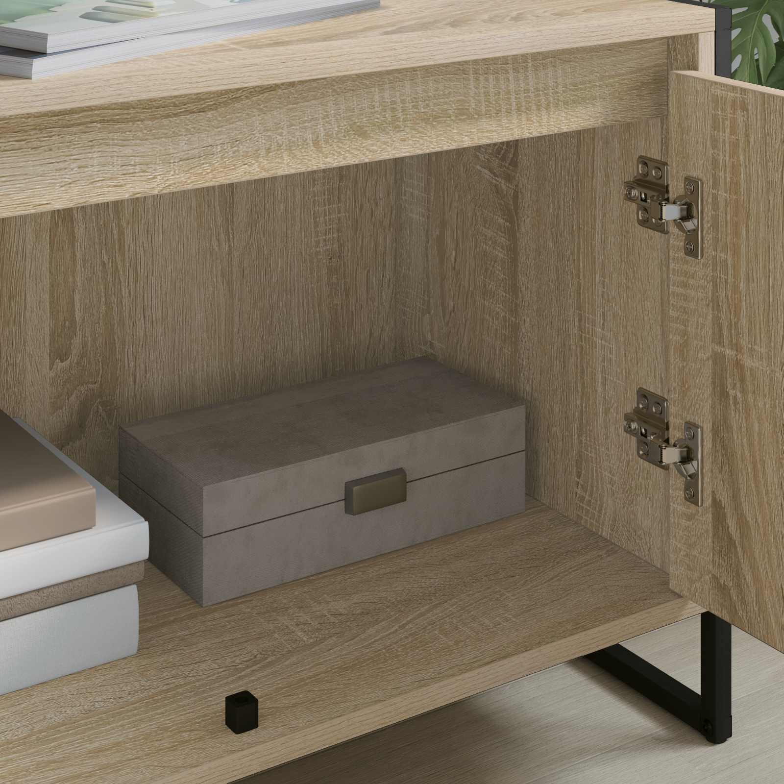 Cabinet TV Sonoma 140 x 36 x 49.5 cm Lemn compozit — imaginea 4
