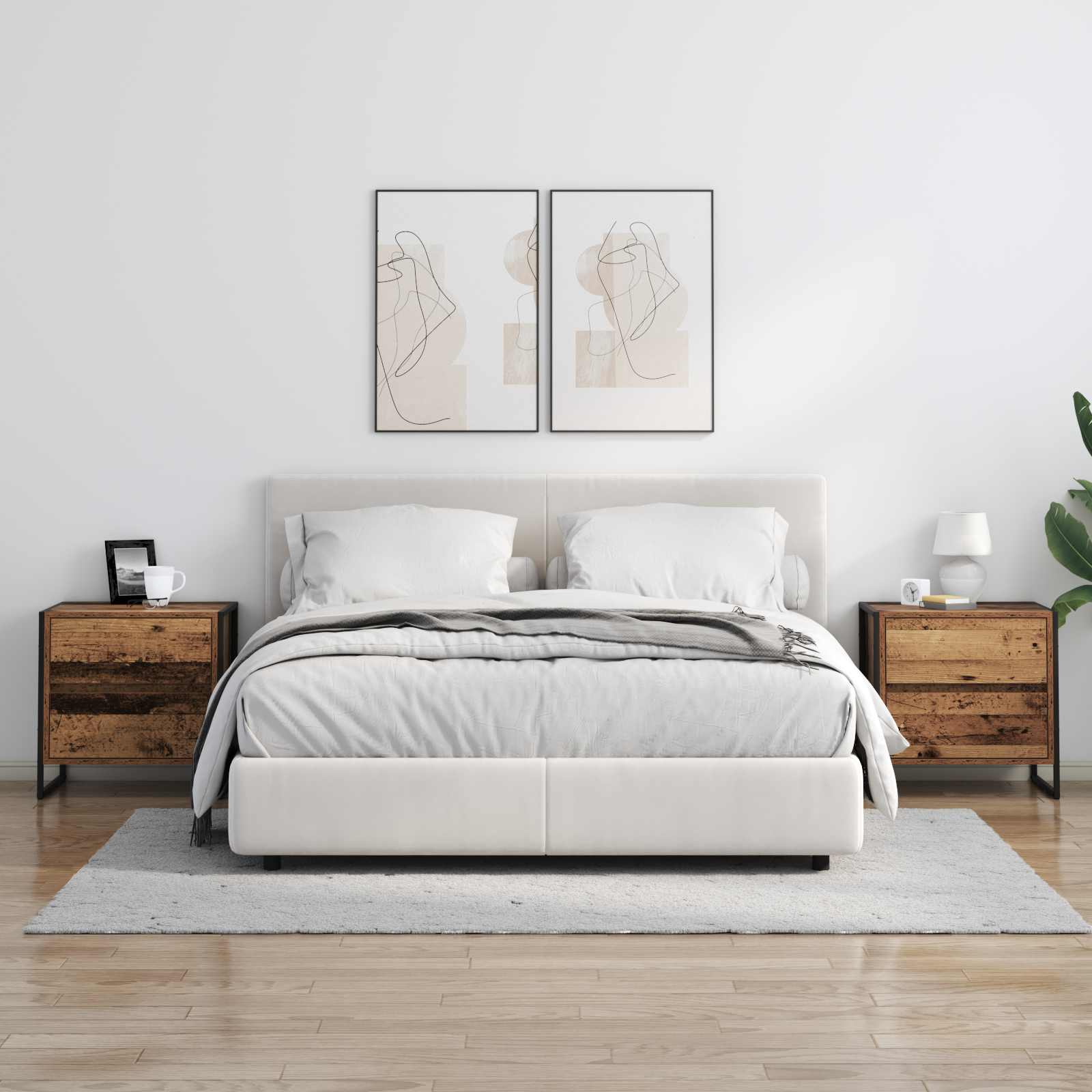 Noptiera cu sertar Lemn Vechi 50 x 39.5 x 50 cm Lemn compozit — imaginea 4
