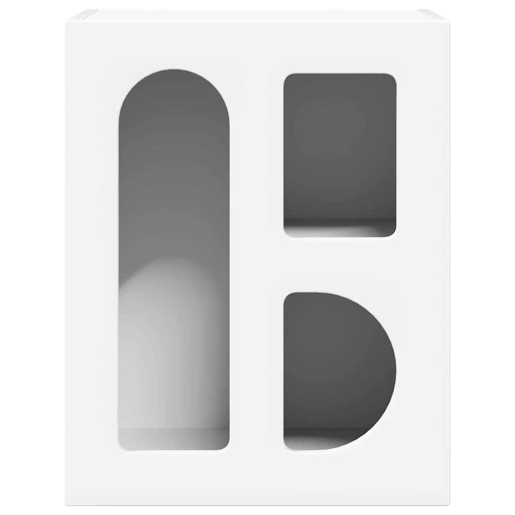 Noptiera Alb 40 x 35 x 50 cm Lemn compozit — imaginea 5