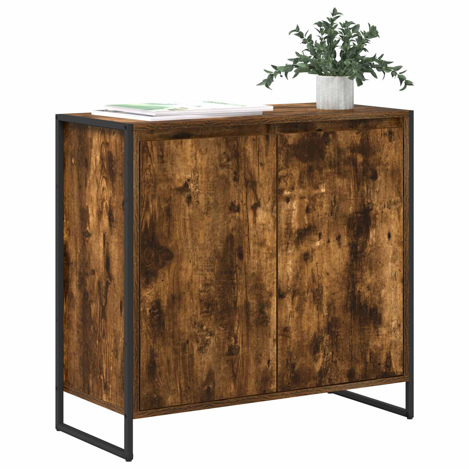 Dulap lateral Stejar fumuriu 79 x 36 x 75 cm Lemn compozit — imaginea 3