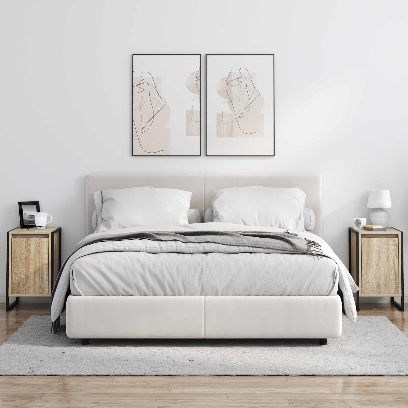 Noptiera Sonoma 39,5 x 30 x 50 cm Lemn compozit — imaginea 4