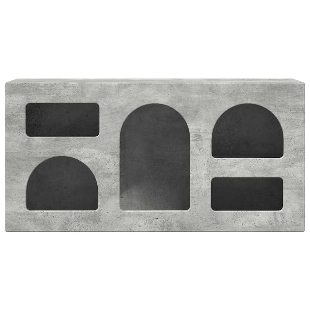 Cabinet TV Gri din beton 80 x 35 x 40 cm Lemn compozit — imaginea 6