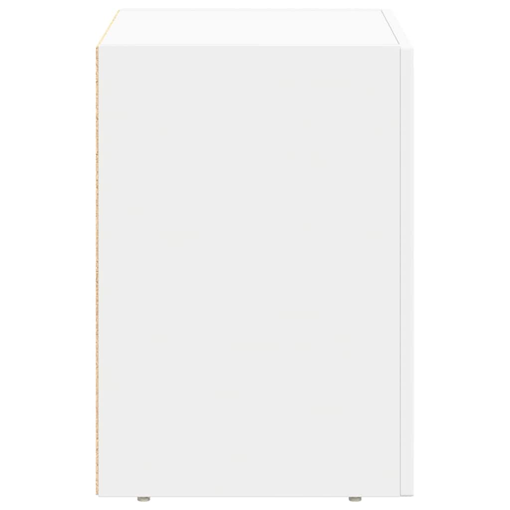 Noptiera Alb 40 x 35 x 50 cm Lemn compozit — imaginea 6