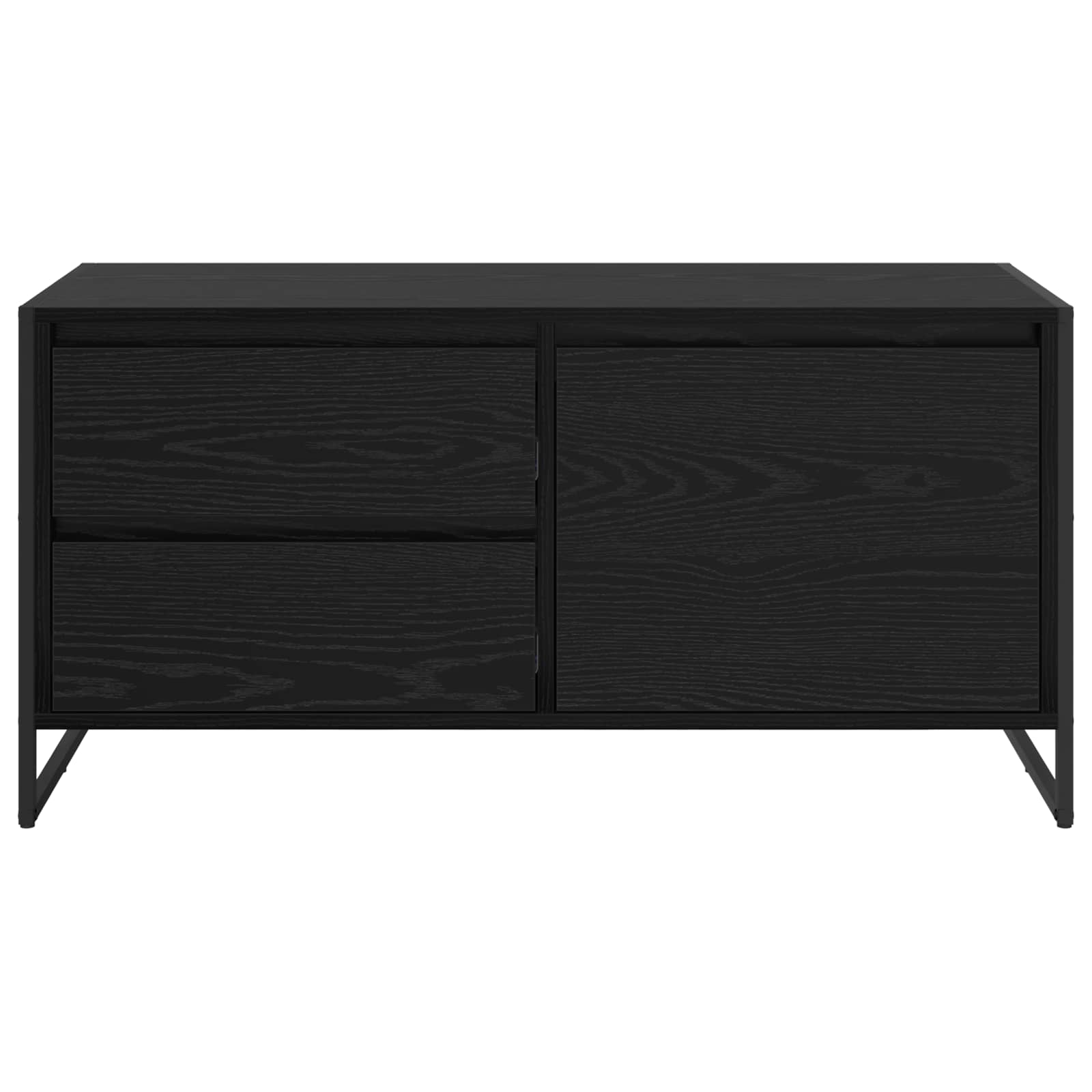 Cabinet TV Stejar Negru 100 x 36 x 49.5 cm Lemn compozit — imaginea 6