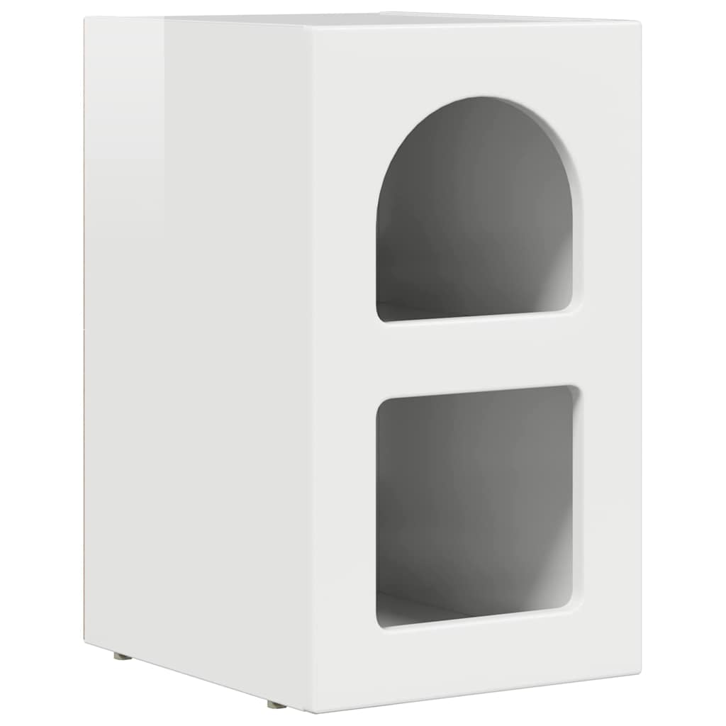 Noptiera 2 pcs Alb lucios 29.5 x 35 x 50 cm Lemn compozit — imaginea 6