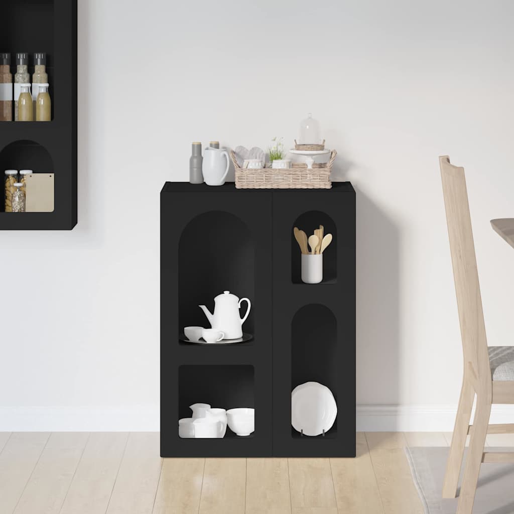 Bufet Negru 59 x 35 x 80.5 cm Lemn compozit — imaginea 5