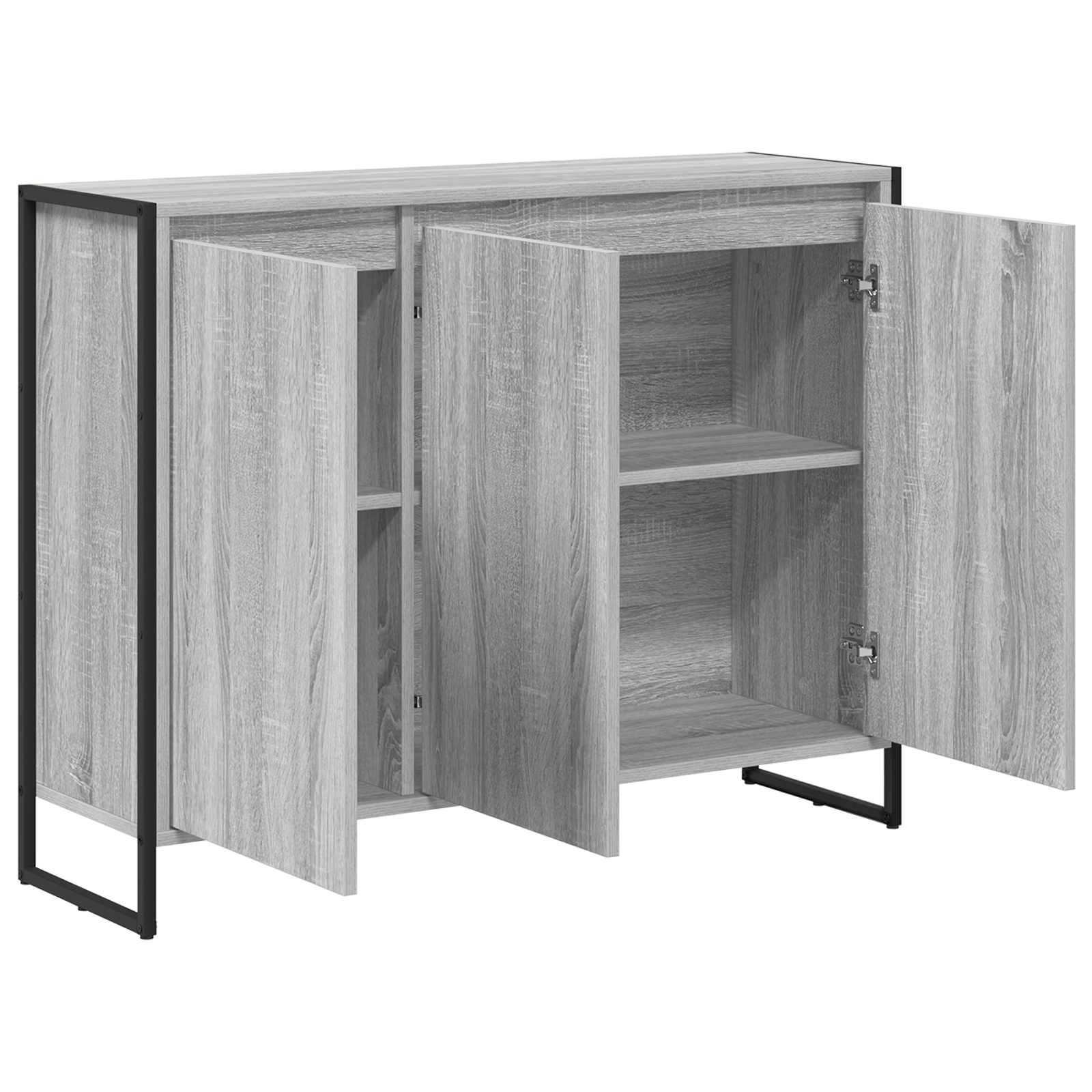 Dulap lateral Gri Sonoma 96,5 x 30 x 75 cm Lemn compozit — imaginea 5