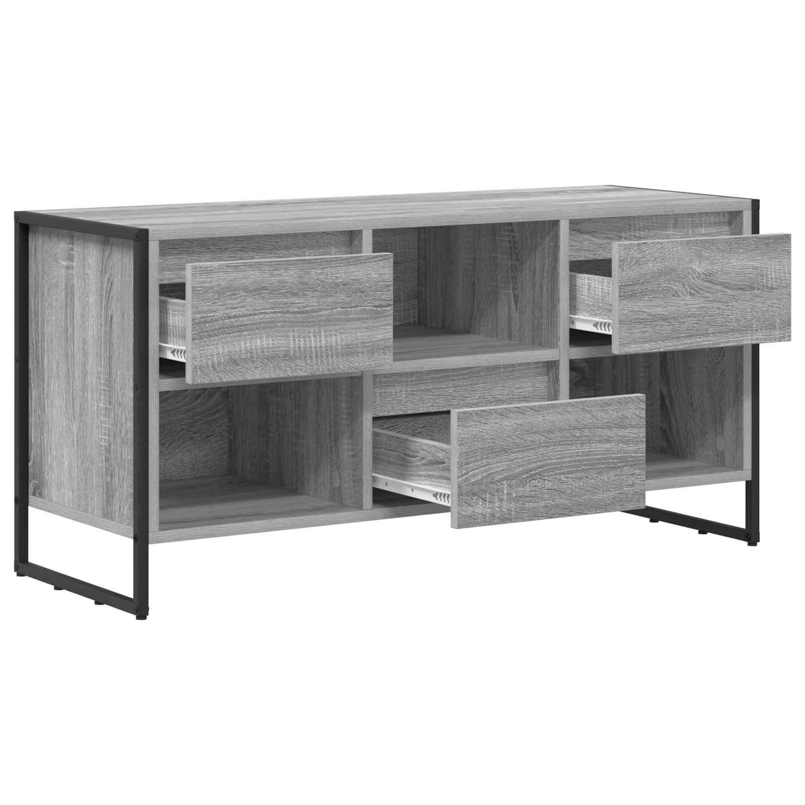 Cabinet TV Gri Sonoma 100 x 36 x 49,5 cm Lemn compozit — imaginea 5