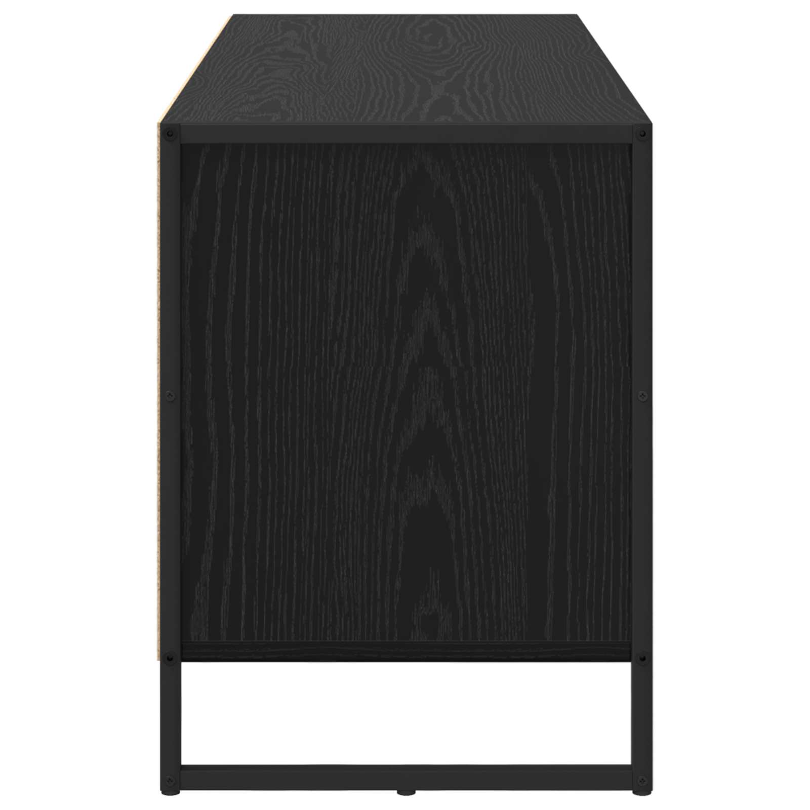 Cabinet TV Stejar Negru 100 x 36 x 49.5 cm Lemn compozit — imaginea 7