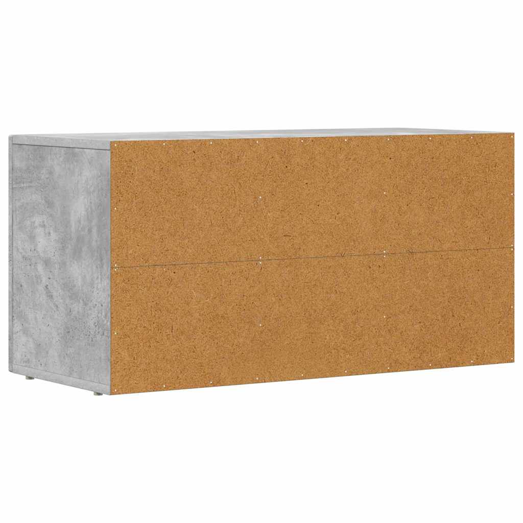 Cabinet TV Gri din beton 80 x 35 x 40 cm Lemn compozit — imaginea 8