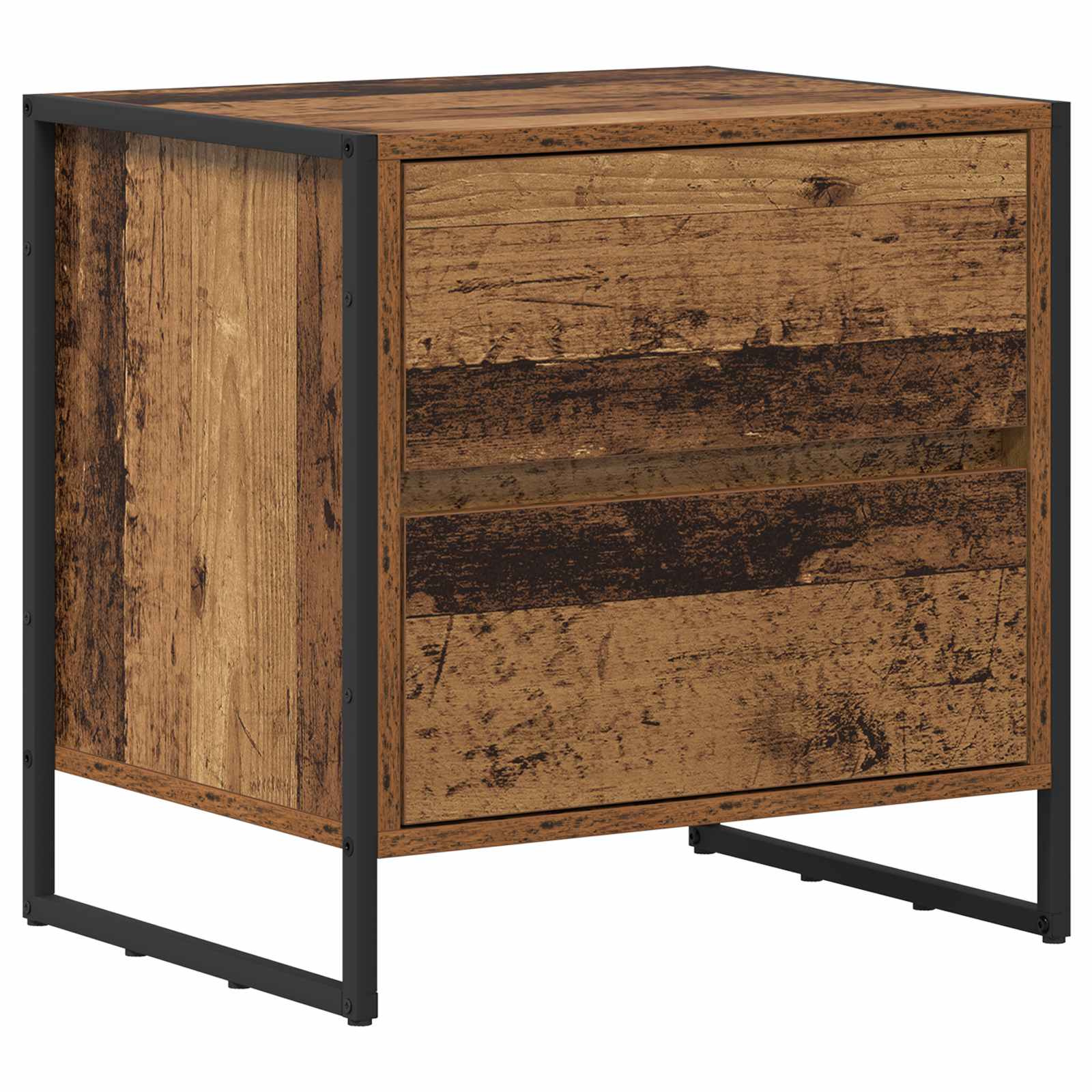 Noptiera 2 pcs Lemn Vechi 50 x 39.5 x 50 cm Lemn compozit — imaginea 5