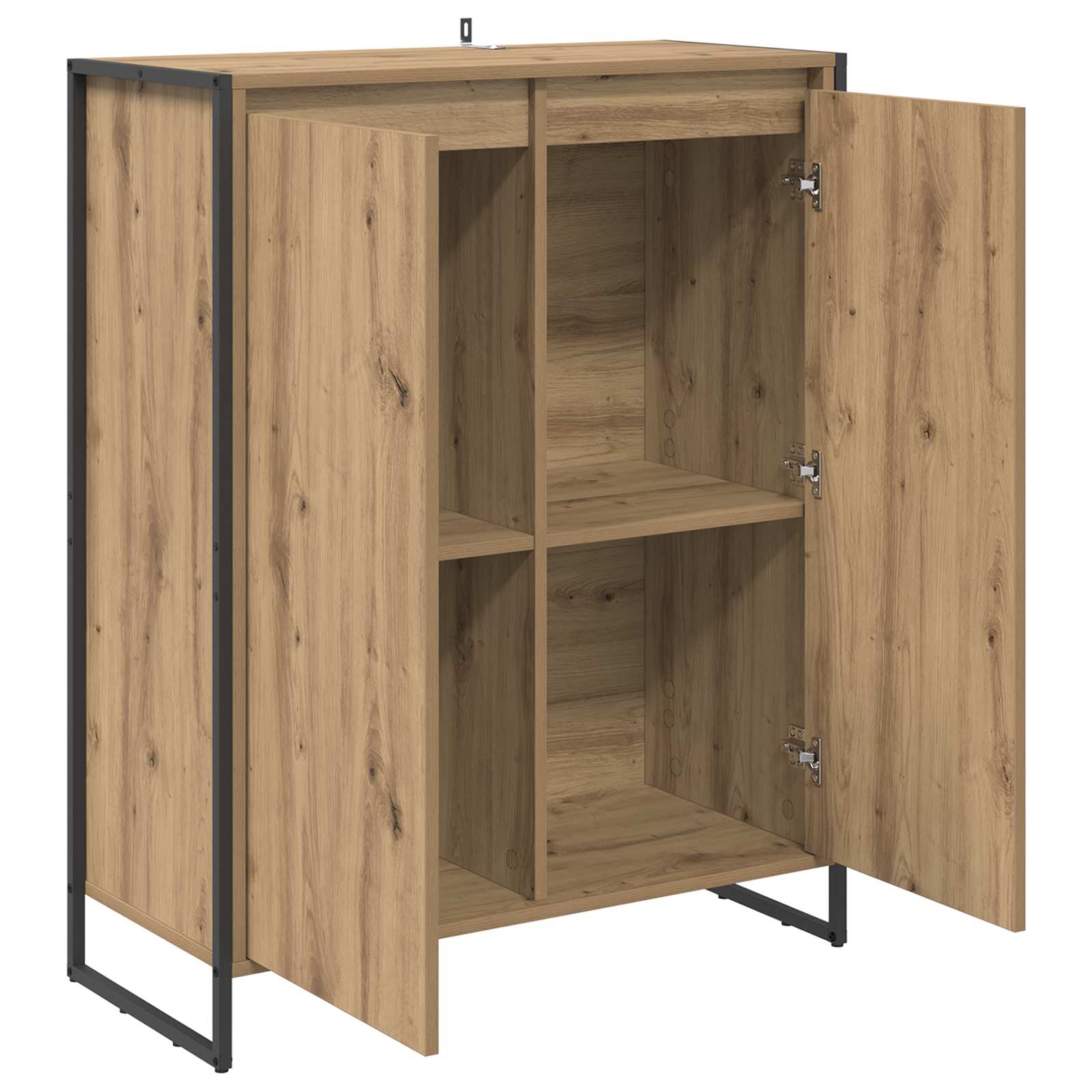 Dulap pentru pantofi cu usa Stejar artizanal 79 x 36 x 100 cm — imaginea 5