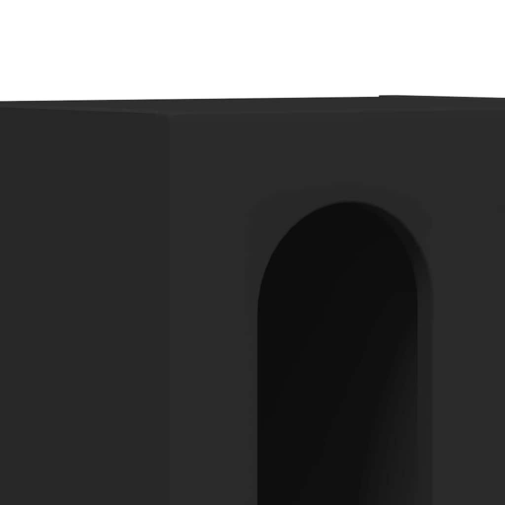 Noptiera Negru 40 x 35 x 50 cm Lemn compozit — imaginea 8